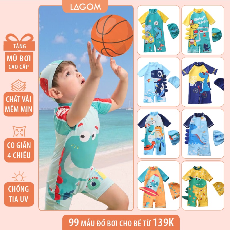 Đồ Bơi Bé Trai Liền Thân Cao Cấp | Bộ Bơi Bé Trai 1-6 Tuổi
