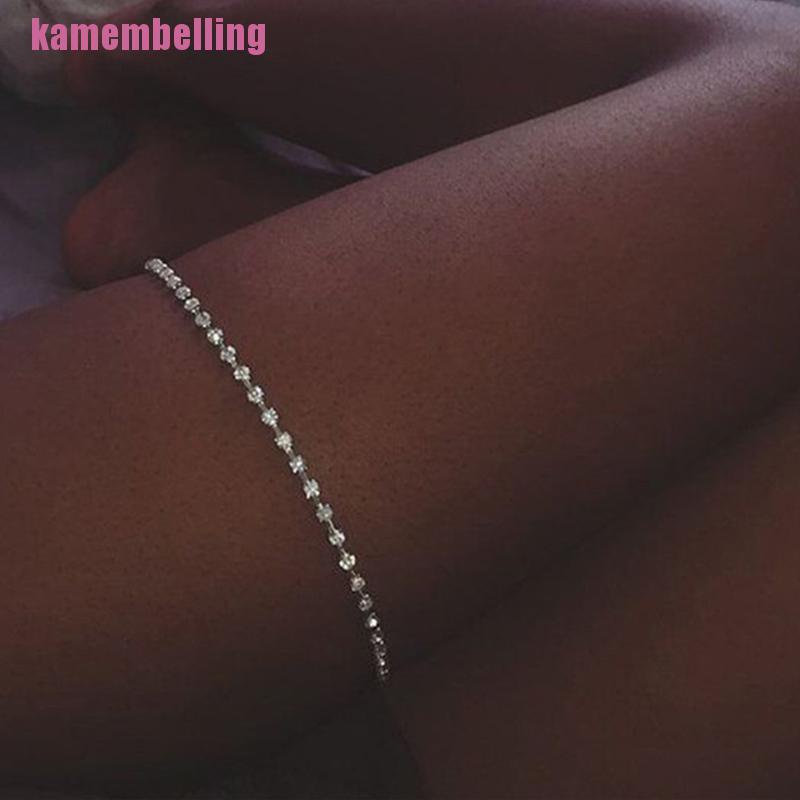 Vòng đeo đùi bằng kim loại đính đá gợi cảm quyến rũ cho nữ