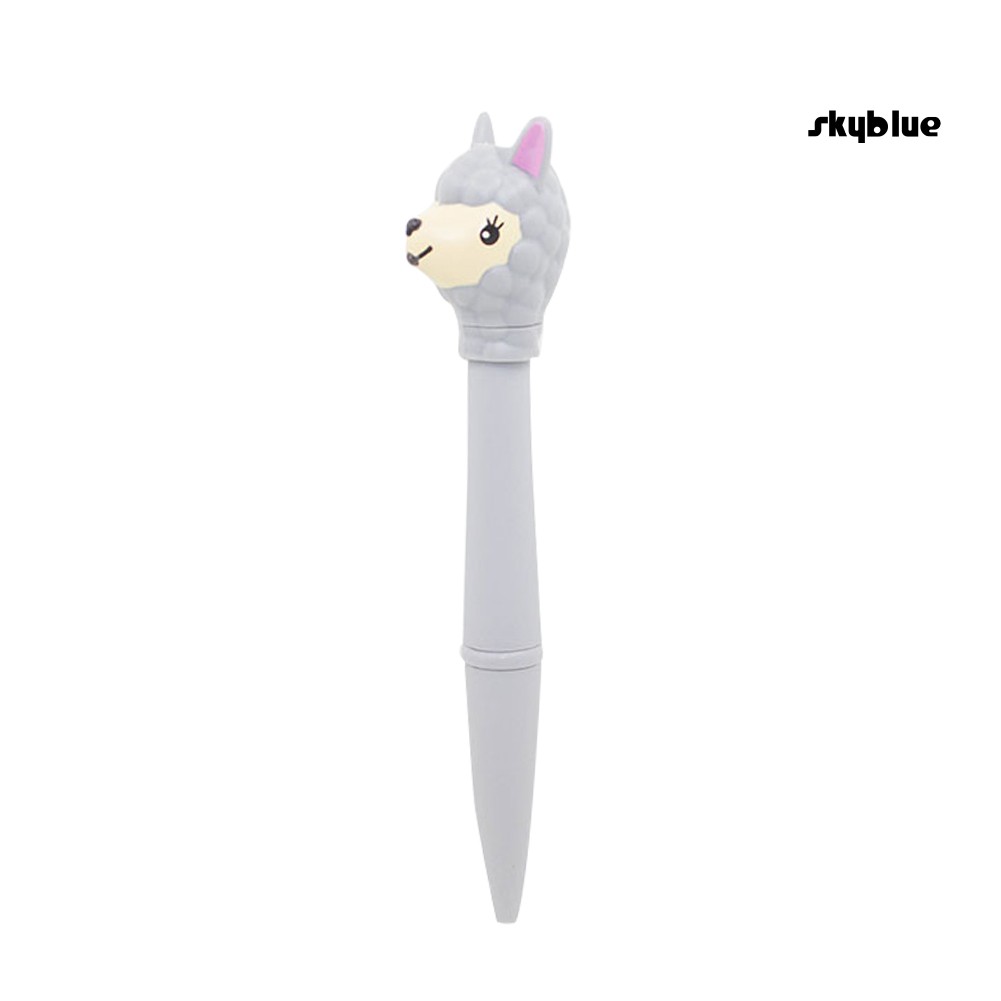[Mùa tựu trường]Creative Alpaca Pattern Multifunctional LED Light Sound Electronic Ballpoint Pen