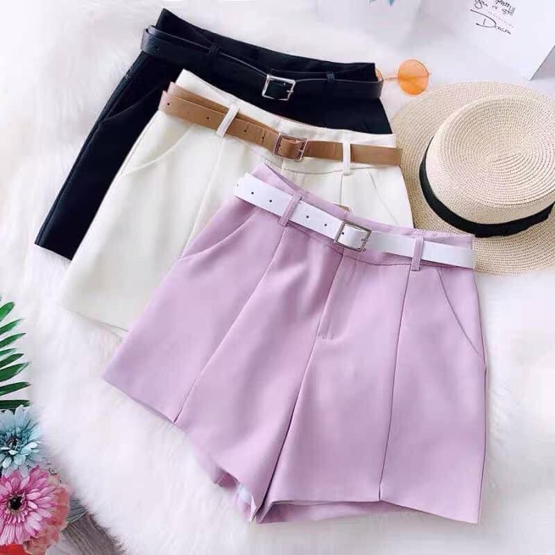 (ảnh thật) quần sooc nữ kèm đai chất đẹp