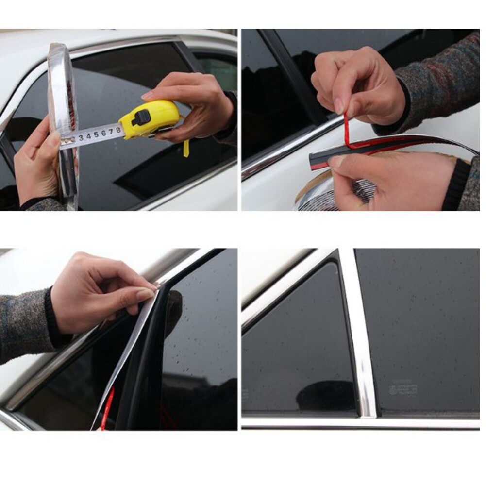 Nẹp chân kính ô tô mạ crom bản 2cm-3cm