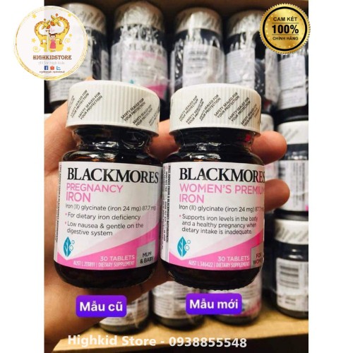 Vitamin bổ sung sắt cho bầu Blackmore Úc - Blackmore Pregnacy Iron 30 viên