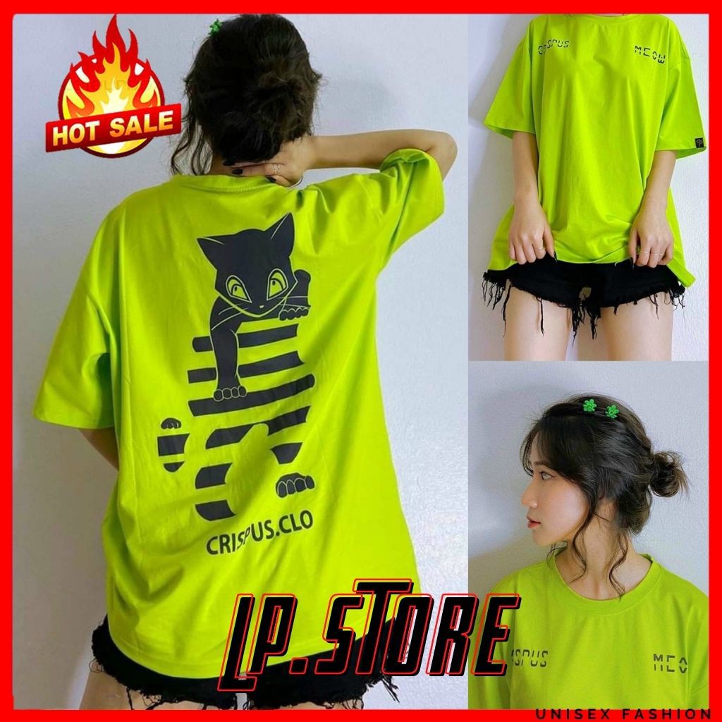 Áo Thun Tay Lỡ Unisex - Áo Thun Nam Nữ Form Rộng MEO CRIS Siêu Hot - LP.STORE