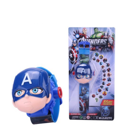 Đồng hồ điện tử chiếu 24 hình 3D batman, ben10, đội trưởng mặt đồng hồ nổi 3D | BigBuy360 - bigbuy360.vn