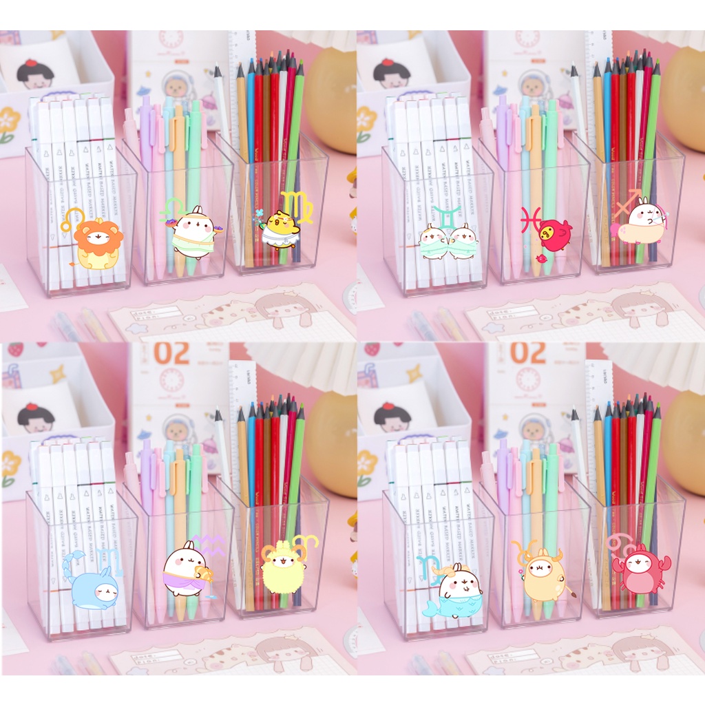 Cắm bút mica phi hành gia CBMC6 12 cung hoàng đạo ngựa thần siêu anh hùng astronaut gấu thỏ chery kitty