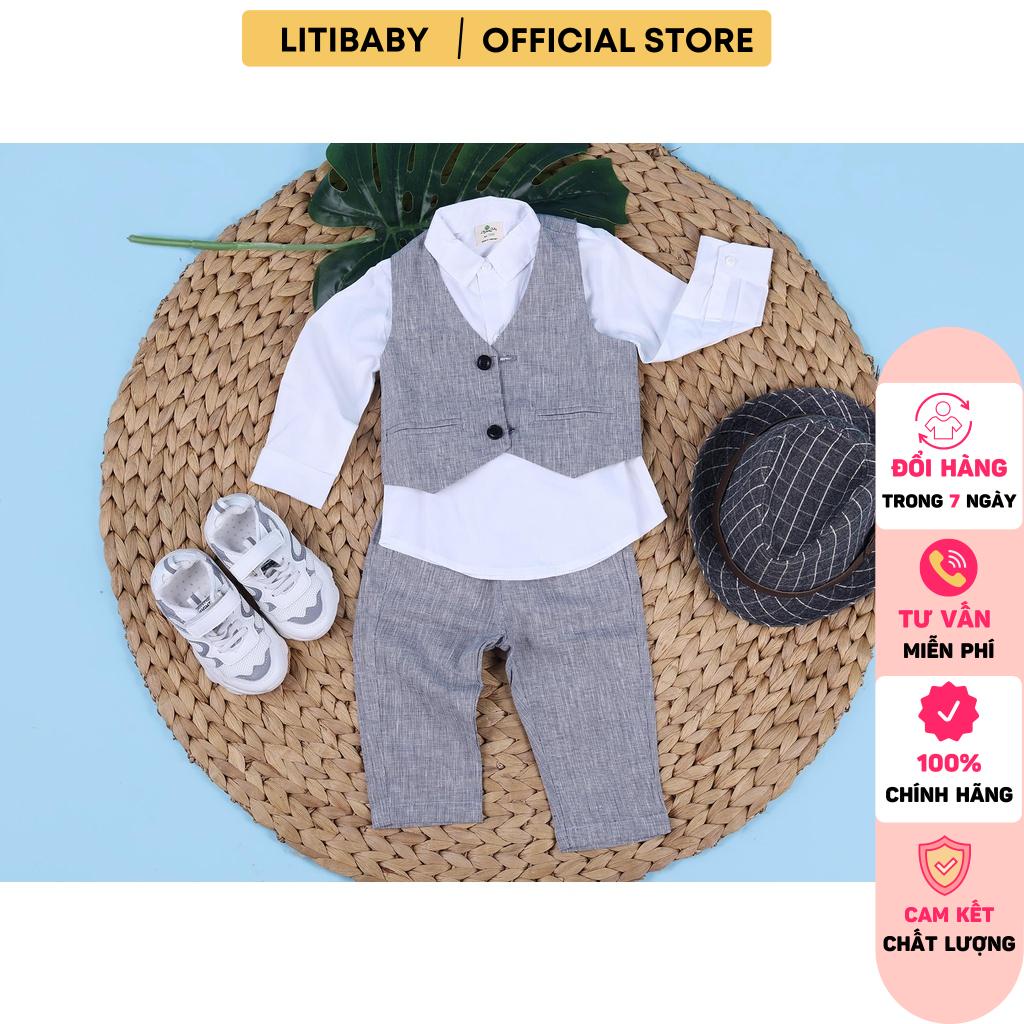 Bộ gile bé trai LLITIBABY set 3 chi tiết 3/7