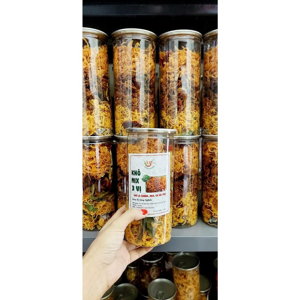Khô Mix 3 vị  hũ pet 300g