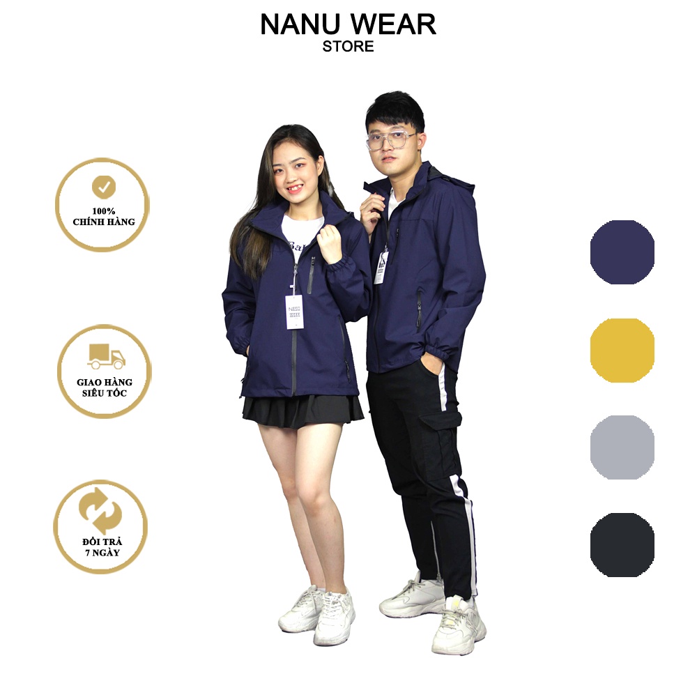 Áo khoác gió hai lớp nam nữ NANU WEAR