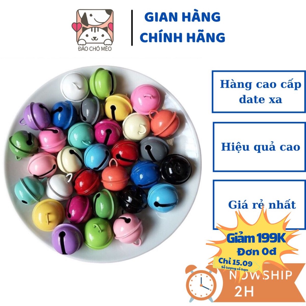 Chuông cổ chó mèo rời dành cho chó mèo gắn vào vòng cổ nhiều màu sắc - Đảo Chó Mèo