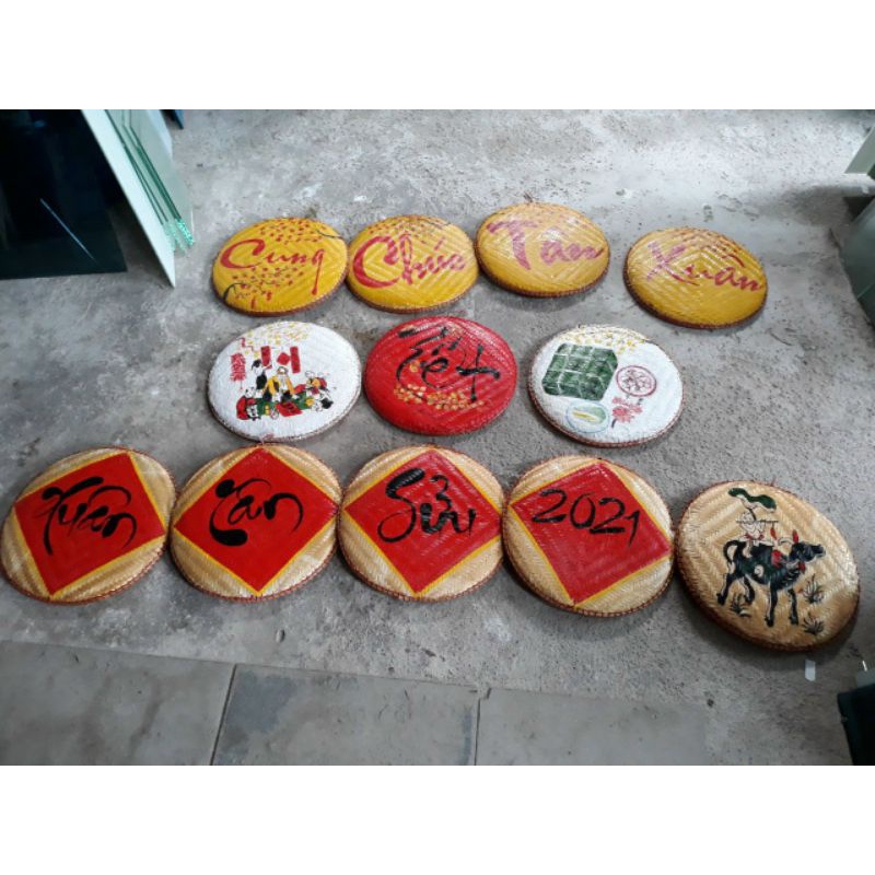 Mẹt tre trang trí theo yêu cầu/xưởng sx mẹt tre vẽ theo yêu cầu