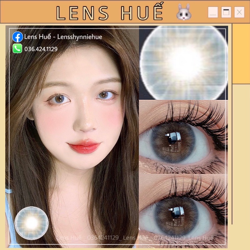 💙Lens Xanh biển BLUE - kính áp tròng màu tây tone lolita - Lens Huế🌟