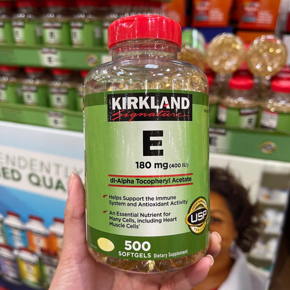 Viên Uống Vitamin E 400 IU 180MG Kirkland Signature 500 Viên - VITAMIN E MỸ  - enshopvn.com