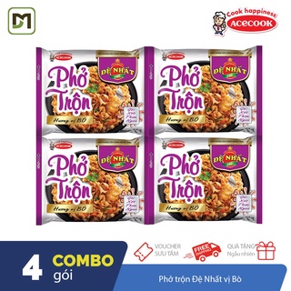 Combo 4 gói phở trộn Đệ Nhất hương vị Bò Acecook