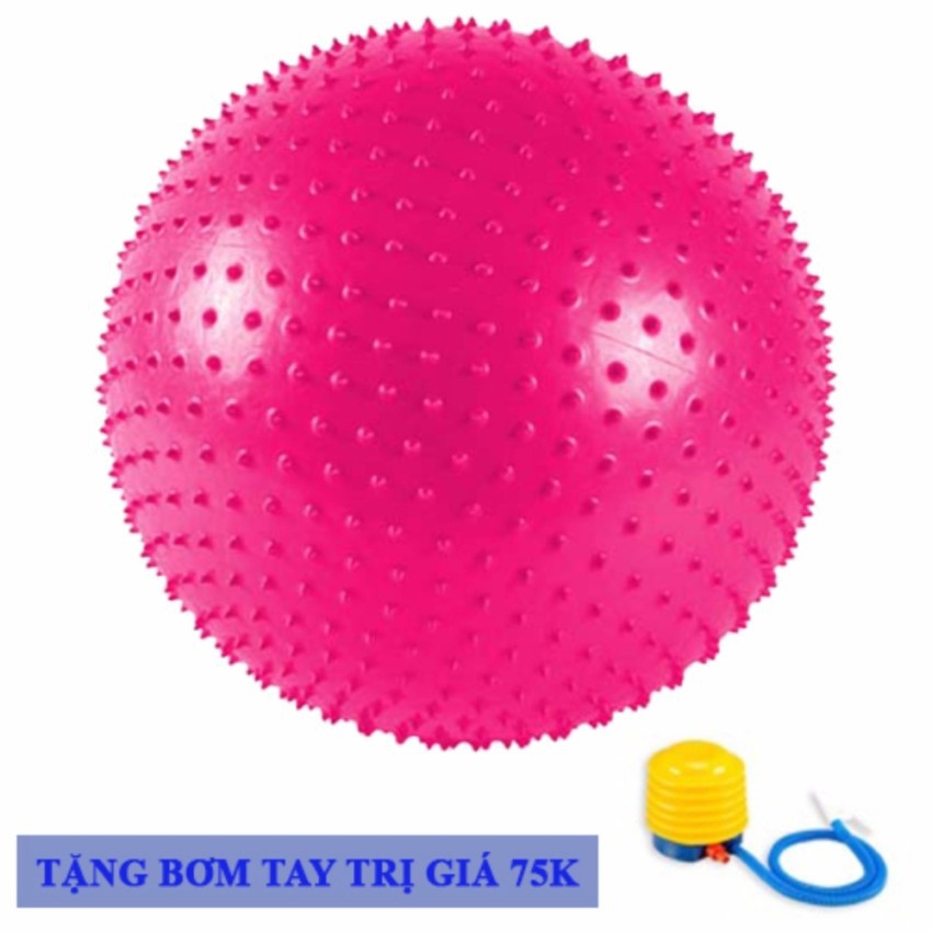 Bóng yoga gai tặng bơm 65,75cm(Khách chọn màu)