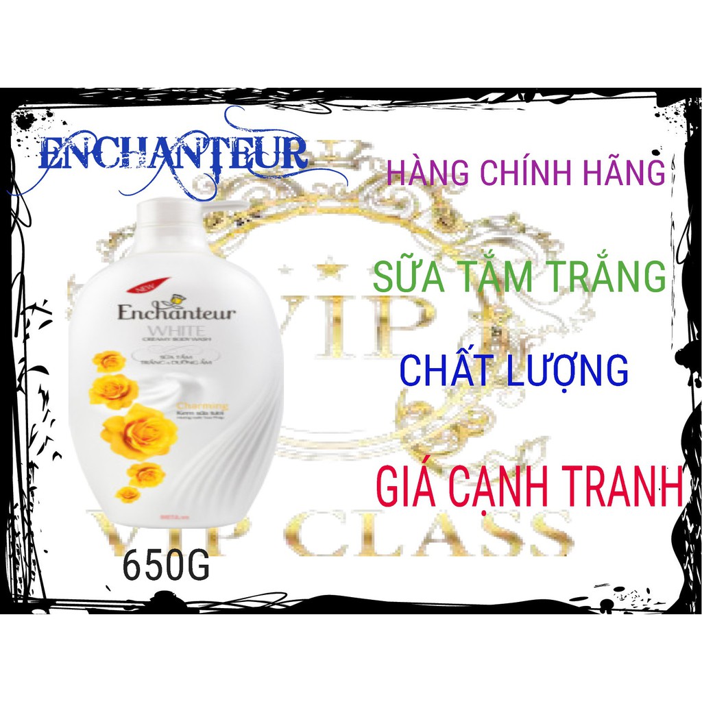 ENCHANTEUR_ Sữa tắm trắng và dưỡng ẩm Enchanteur Charming white creamy body wash 650gr