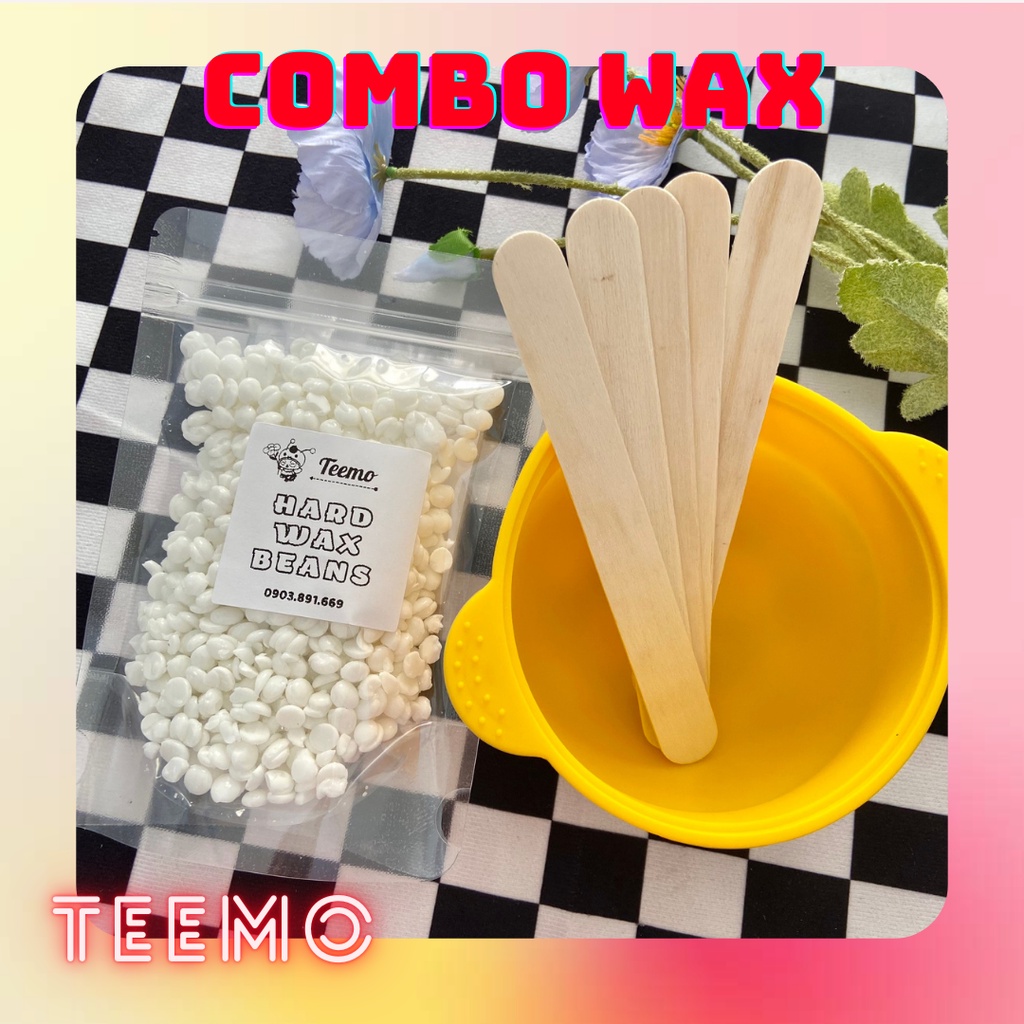 Combo triệt lông mini Sáp wax lông + Chén silicon chống dính