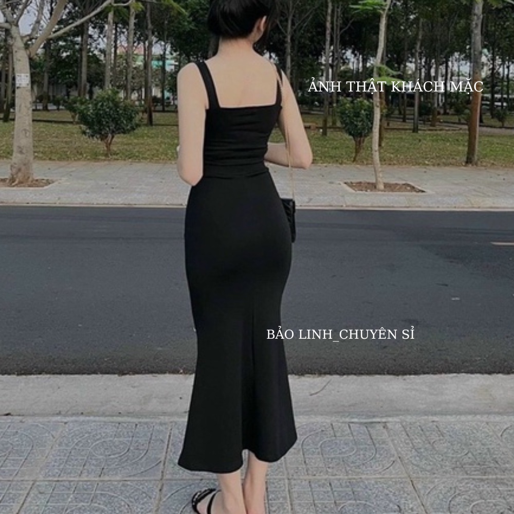 Chân Váy Đuôi Cá Tôn Dáng Sang Chảnh,Chân Váy Nữ Dáng Dài Loe Nâng Mông Vải Thun Bozip