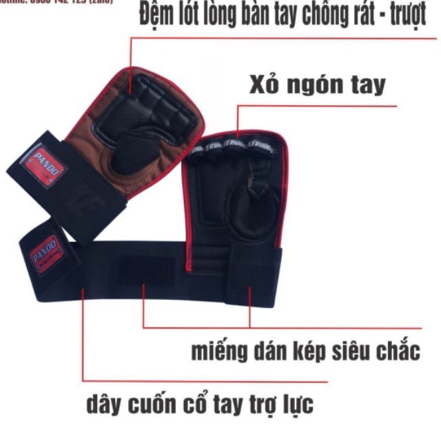 Găng tay thể thao tập Gym  có quấn cổ tay bám cực chắc-BALOHA