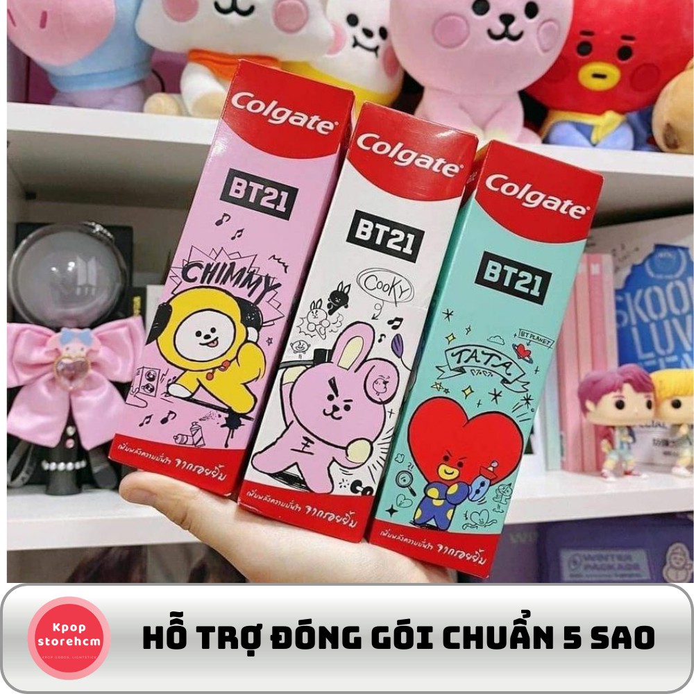 Kem Đánh Răng BT21 x Colgate 75G Phiên Bản Giới Hạn BTS CHIMMY TATA SHOOKY