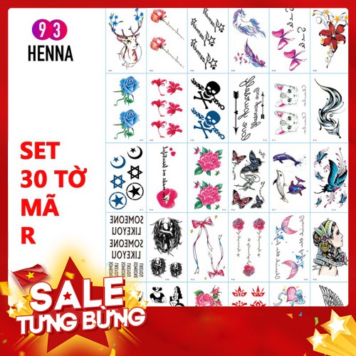 HOT Set Nhiều Mẫu anime, hình xăm halloween 3D Hình Xăm Dán, Hình Xăm henna mini Tattoo Cao Cấp