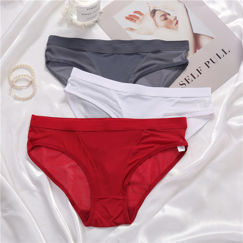 Bộ 3 quần lót CUTEBYTE xuyên thấu gợi cảm thời trang cho nữ size M-XL