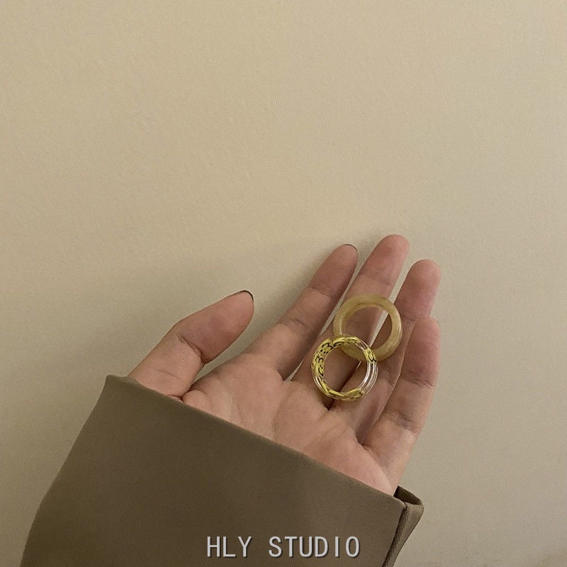 Nhẫn Đeo Tay Acrylic Acetate Thời Trang Cá Tính Không Phai Màu Cho Nữ