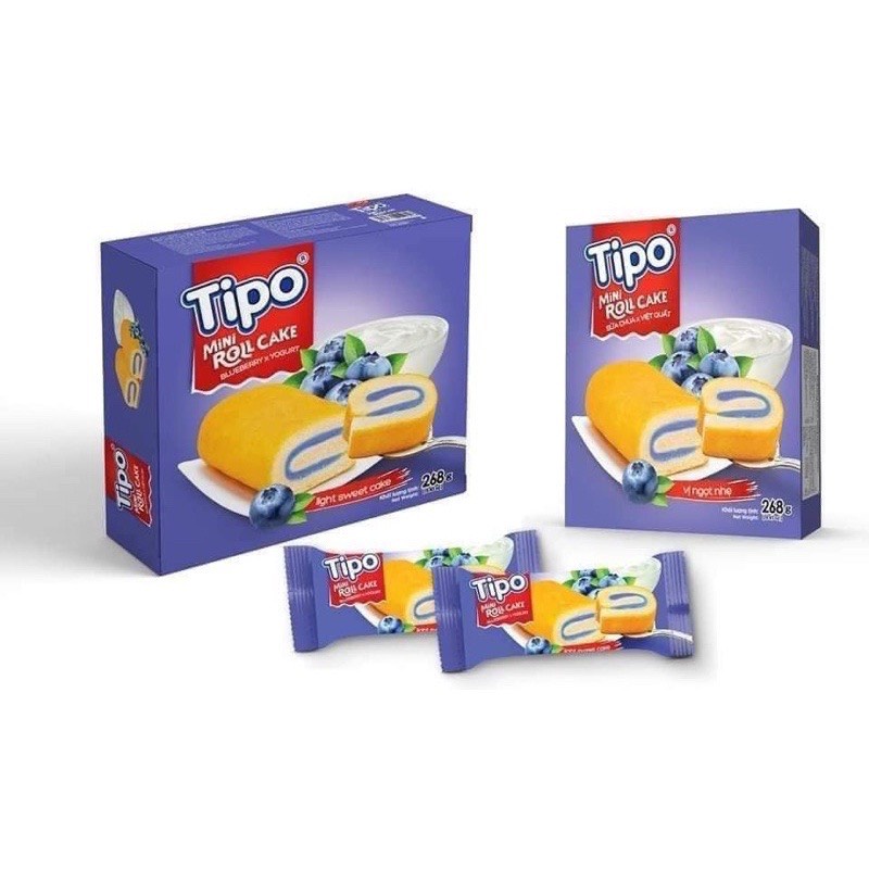 TIPO BÁNH BÔNG LAN CUỘN KEM SỮA CHUA VIỆT QUẤT 268
