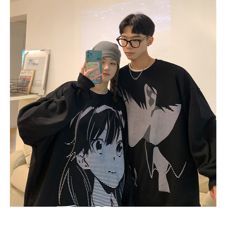 Combo Áo đôi Sweater Manga phong cách Ulzzang Hàn Quốc tay dài CoolZ C020