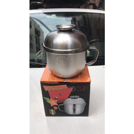 Bát (tô) ăn mì inox 304 có nắp làm tô ăn