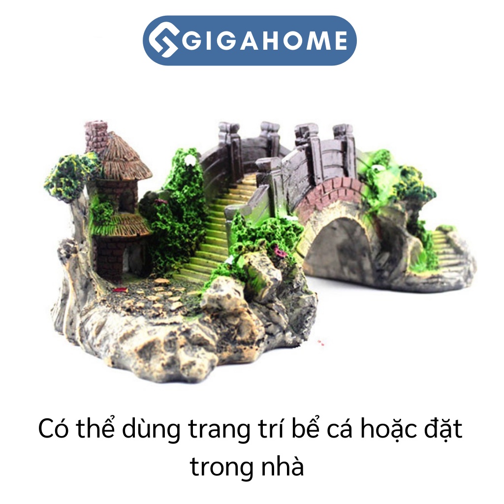 Cây Cầu Giả Bằng Nhựa GIGSHOME Hòn Nam Bộ Trang Trí Bể Cá Thêm Sinh Động 5834