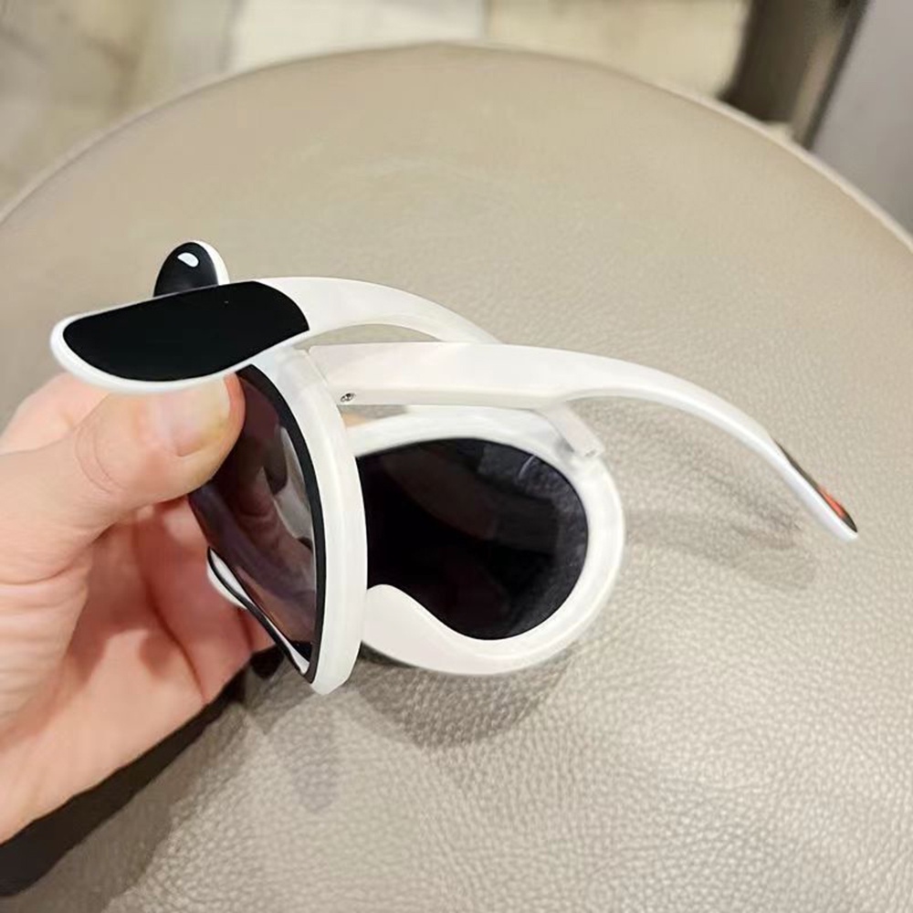 Kính Mát Tròng Tròn Chống Tia Cực Tím Hình Gấu Trúc Bằng Silicone