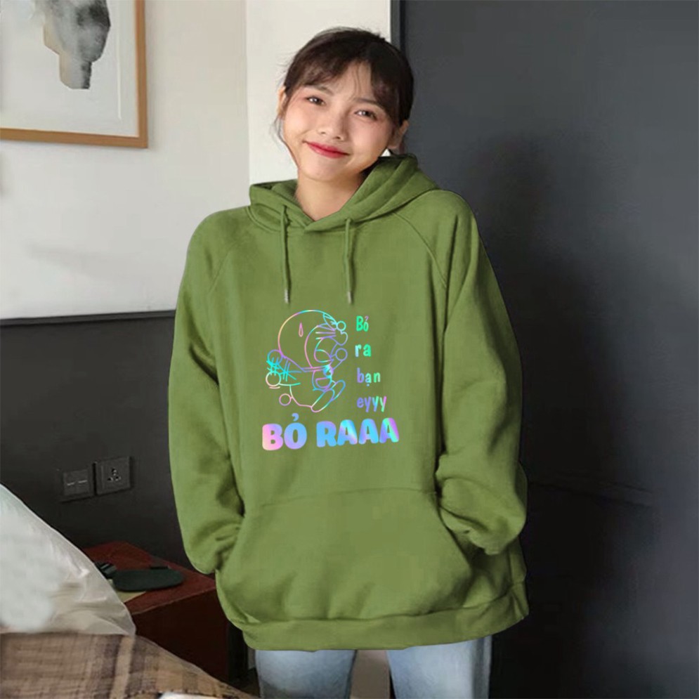 Áo Khoác Nỉ Hoodie Phản Quang Doremon Bỏ Ra Bạn Êiiii PQ06KN