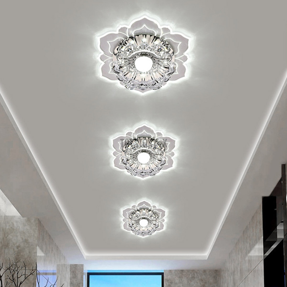 5W Led Corridor Aisle light Modern Minimalist Crystal Porch Ceiling Lamp