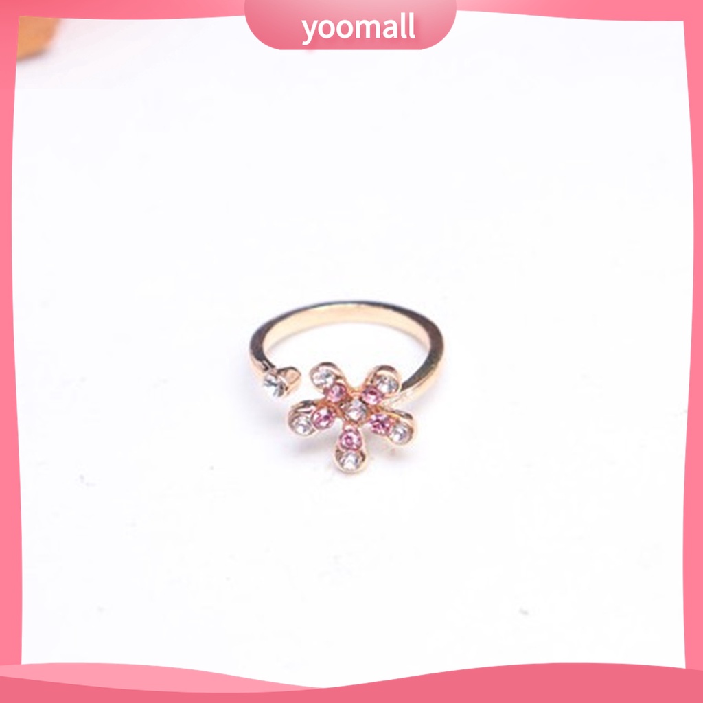 Yomall♡ Nhẫn Hợp Kim Hình Bướm Lấp Lánh Chống Rỉ Sét Cho Nữ