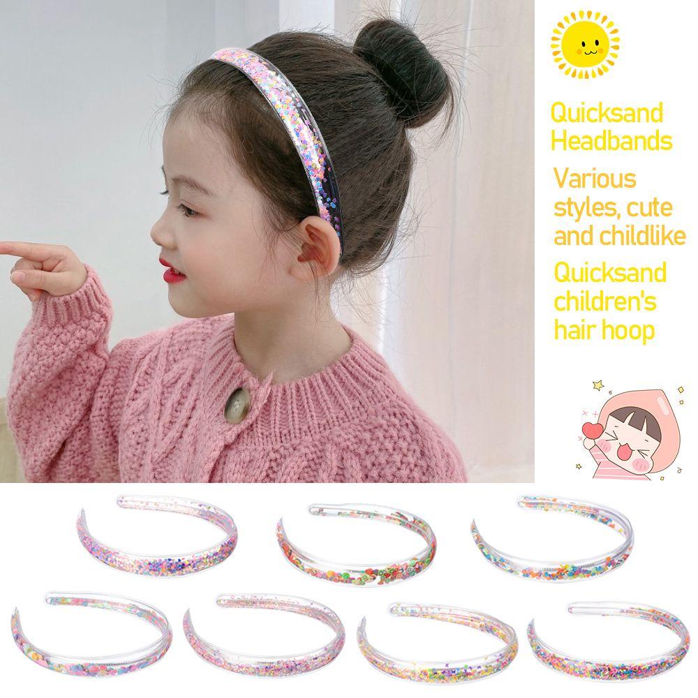 Cài tóc trong suốt phối sequin lấp lánh đáng yêu cho trẻ em