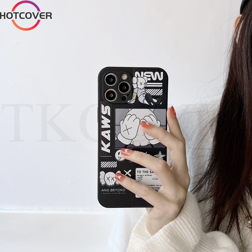 Ốp Điện Thoại Mềm Chống Sốc Hình Kaws Cho iPhone 5 5S SE 6 6S 7 8 Plus XS Max XR X 11 12 13 Pro Max 12 13