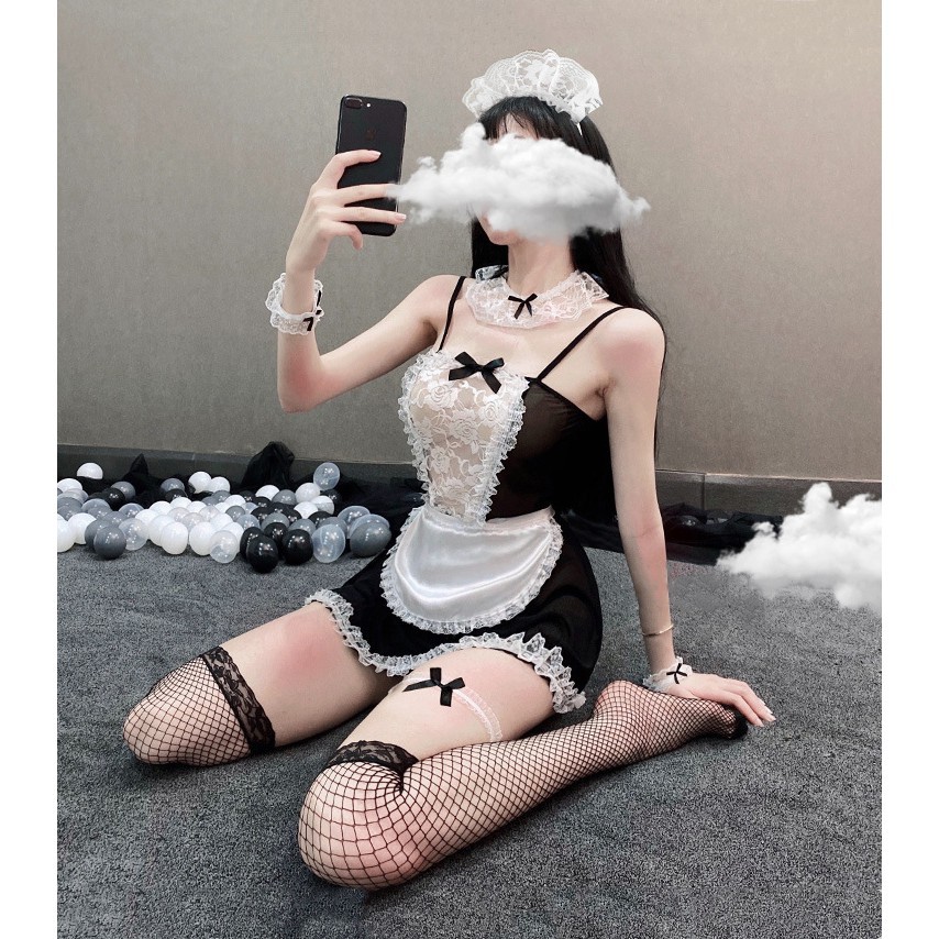 (Hàng sẵn) Cosplay hầu gái Nhật Bản cao cấp 1110 ( chụp ảnh sexy, nghệ thuật)