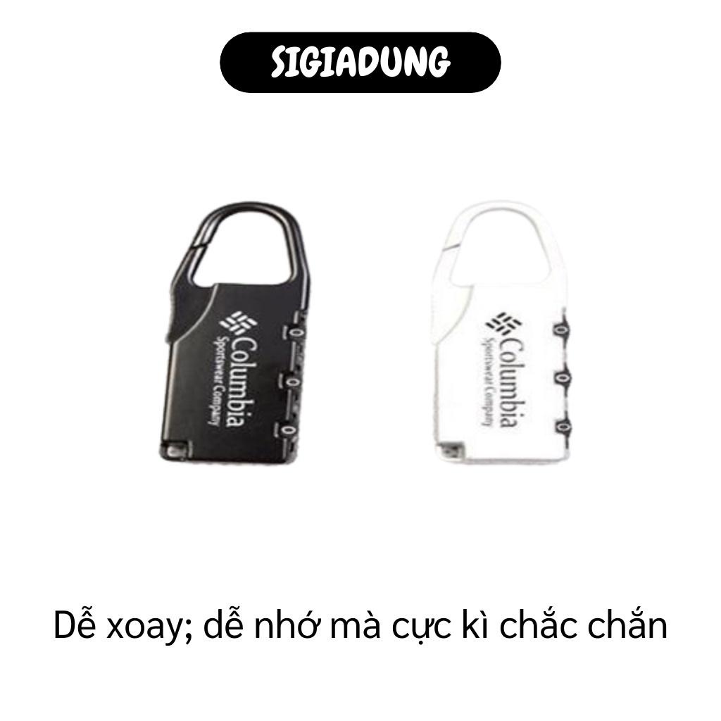 [SALE] Khóa Balo - Khóa Số Mini Columbia 3 Số Bảo Vệ An Toàn Hành Lý, Vali Du Lịch 4959