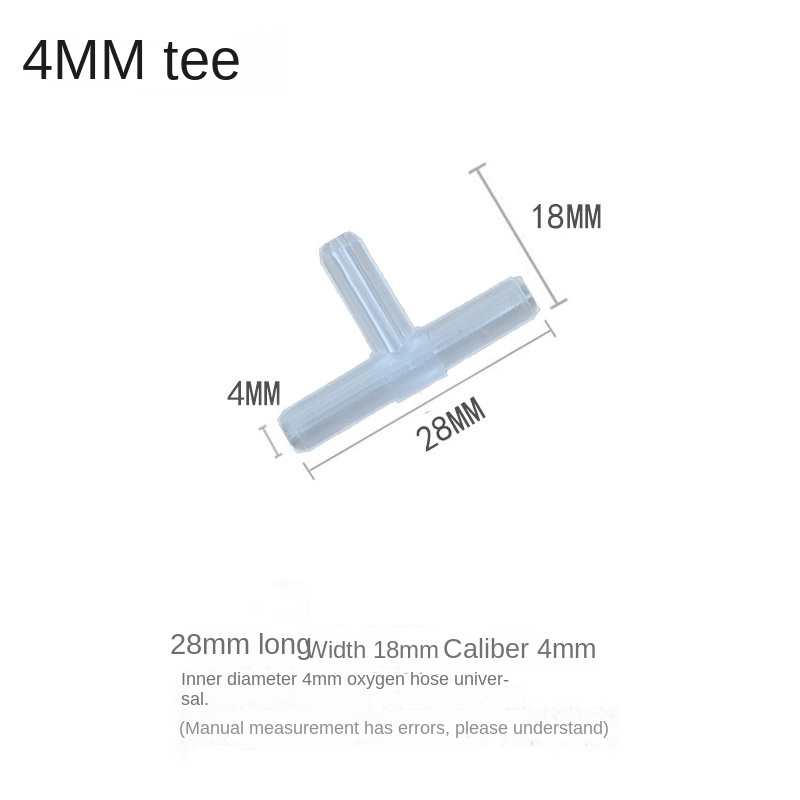 Máy Bơm Oxy Ba Chiều Góc Phải Chữ L Xuyên Qua Bơm Oxy Đường Kính 4MM Cho Bể Cá