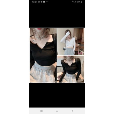 Áo  cổ v tay dài