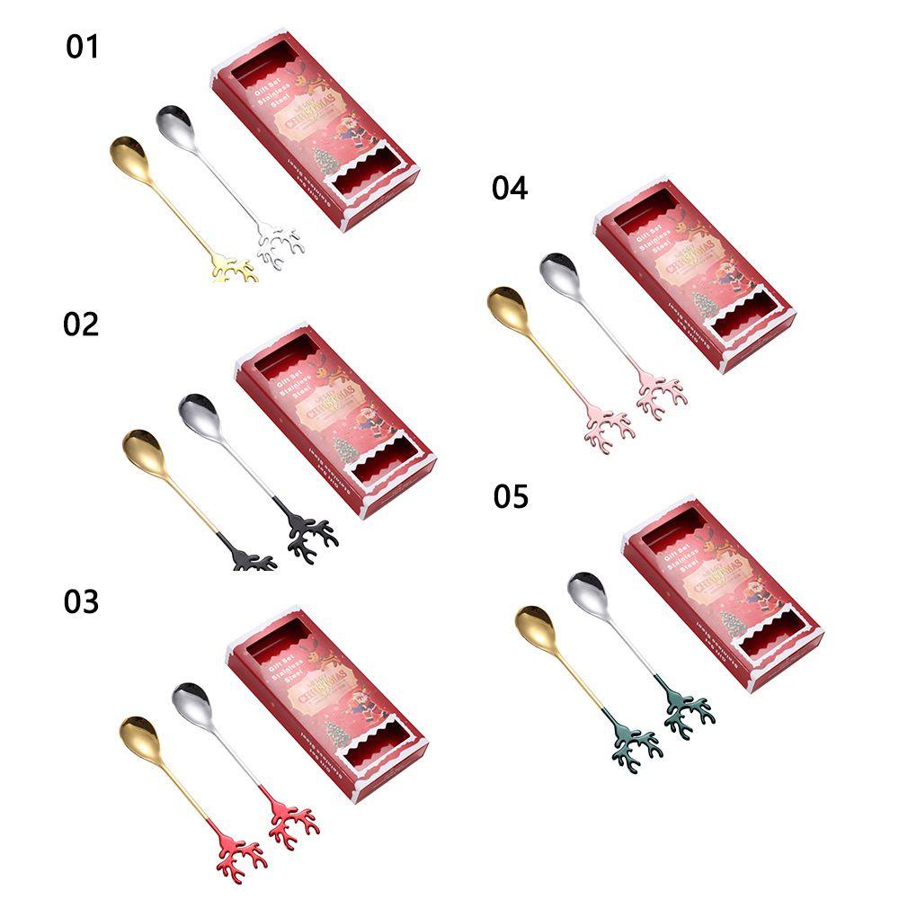 Bộ 2 Muỗng Nĩa Họa Tiết Giáng Sinh