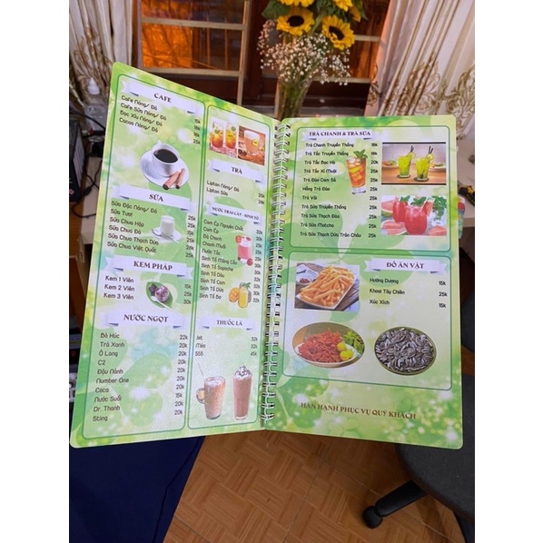 GIẤY NHỰA, MENU NHỰA