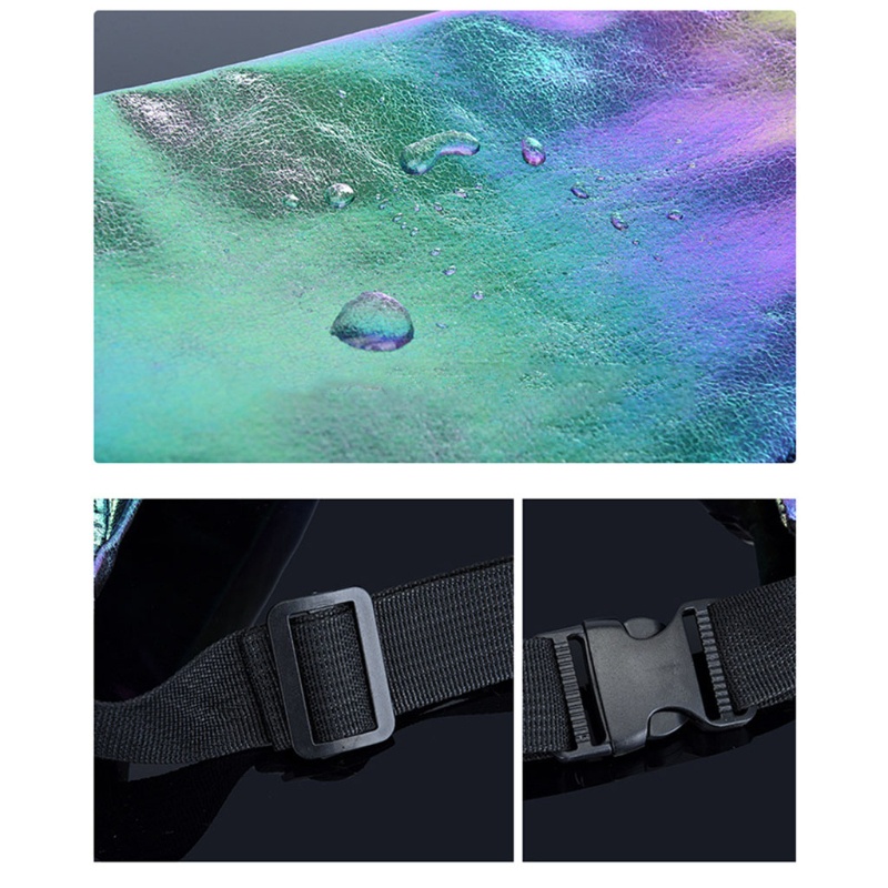 Túi Da PU Đeo Hông / Thắt Lưng Màu Hologram Thời Trang Đi Biển Cho Nữ