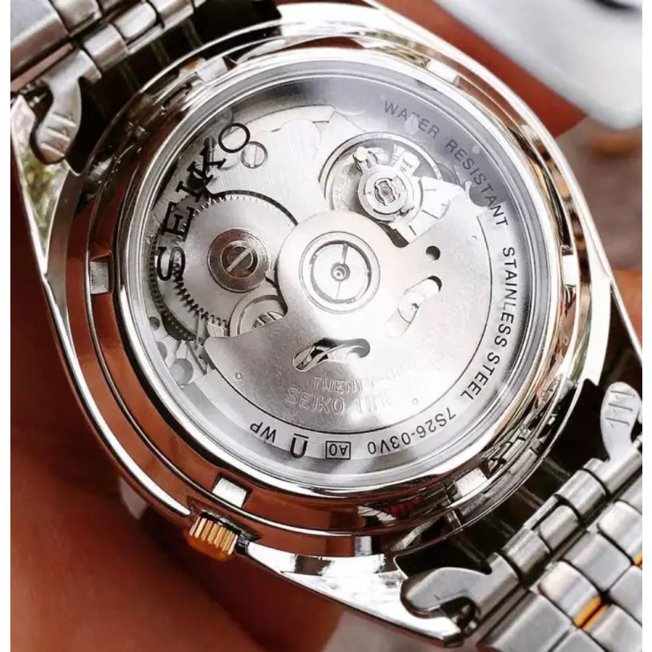 Đồng hồ nam Seiko SNKL36K1S máy cơ dây thép chống rỉ, mặt kính Hardlex chống trầy chống nước