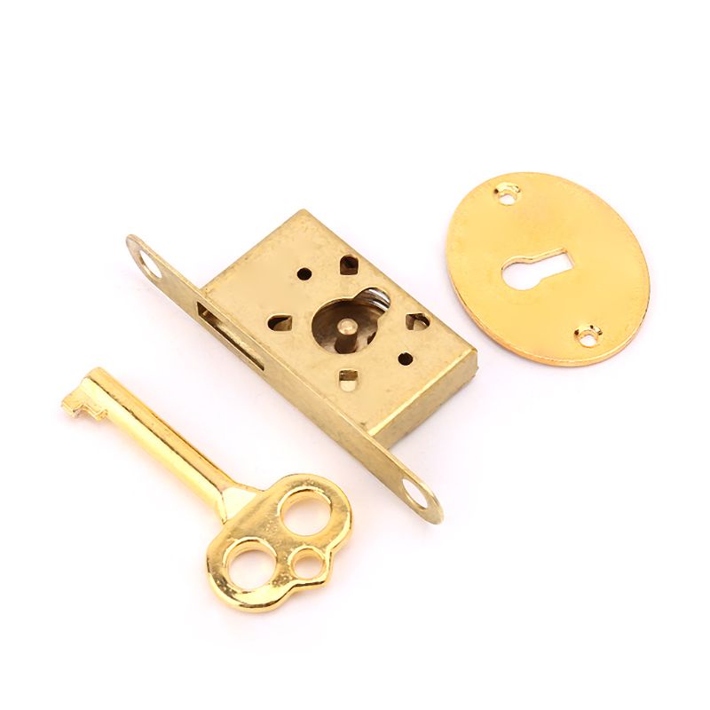 Ổ Khóa Cửa Tủ Kiểu Cổ Điển Kèm Chìa Khóa Độc Đáo