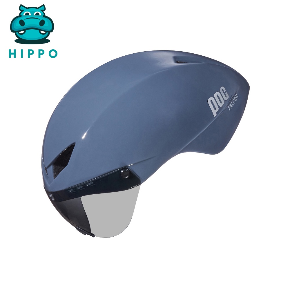 Mũ bảo hiểm xe đạp thể thao Poc Falcon siêu nhẹ bóng màu xám xi măng chính hãng - HIPPO HELMET