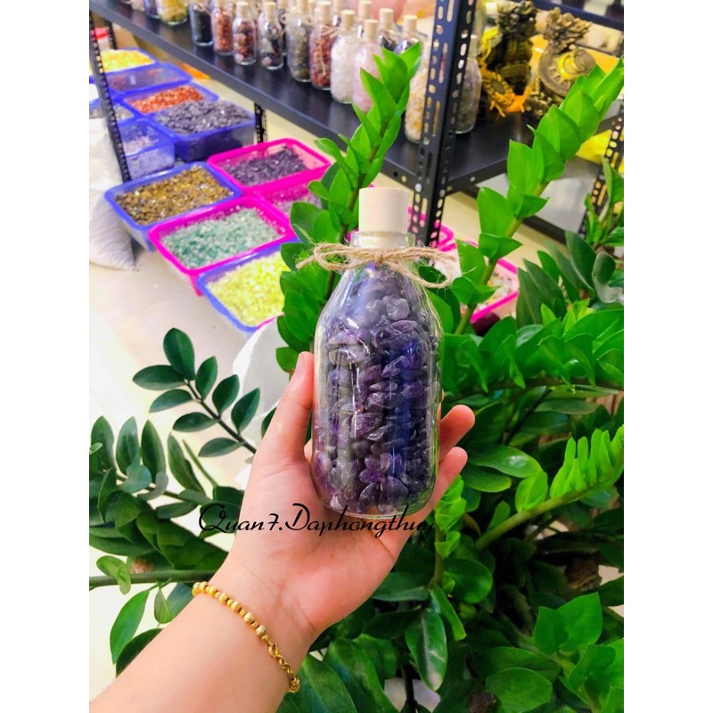 Lọ Đá Màu Xanh Tự Nhiên Phong Thuỷ 630gram