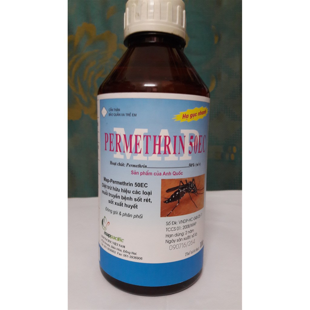 Map Permethrin 50EC chai 1 lít - Thuốc diệt muỗi, gián côn trùng