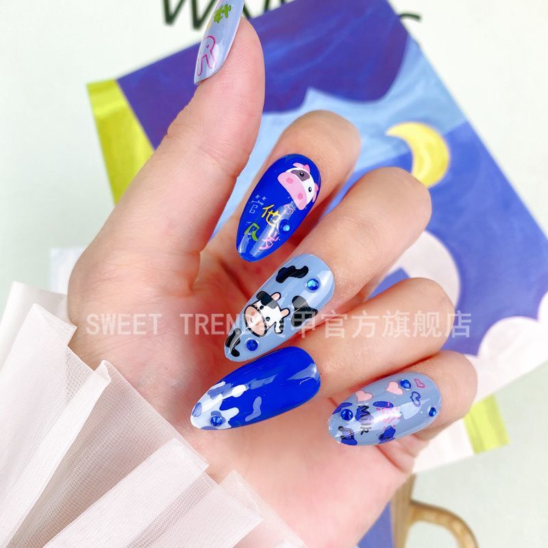 Nhãn dán móng tay 3D STZPRONAIL hình vịt / gấu / thỏ dễ thương xinh xắn cho bé