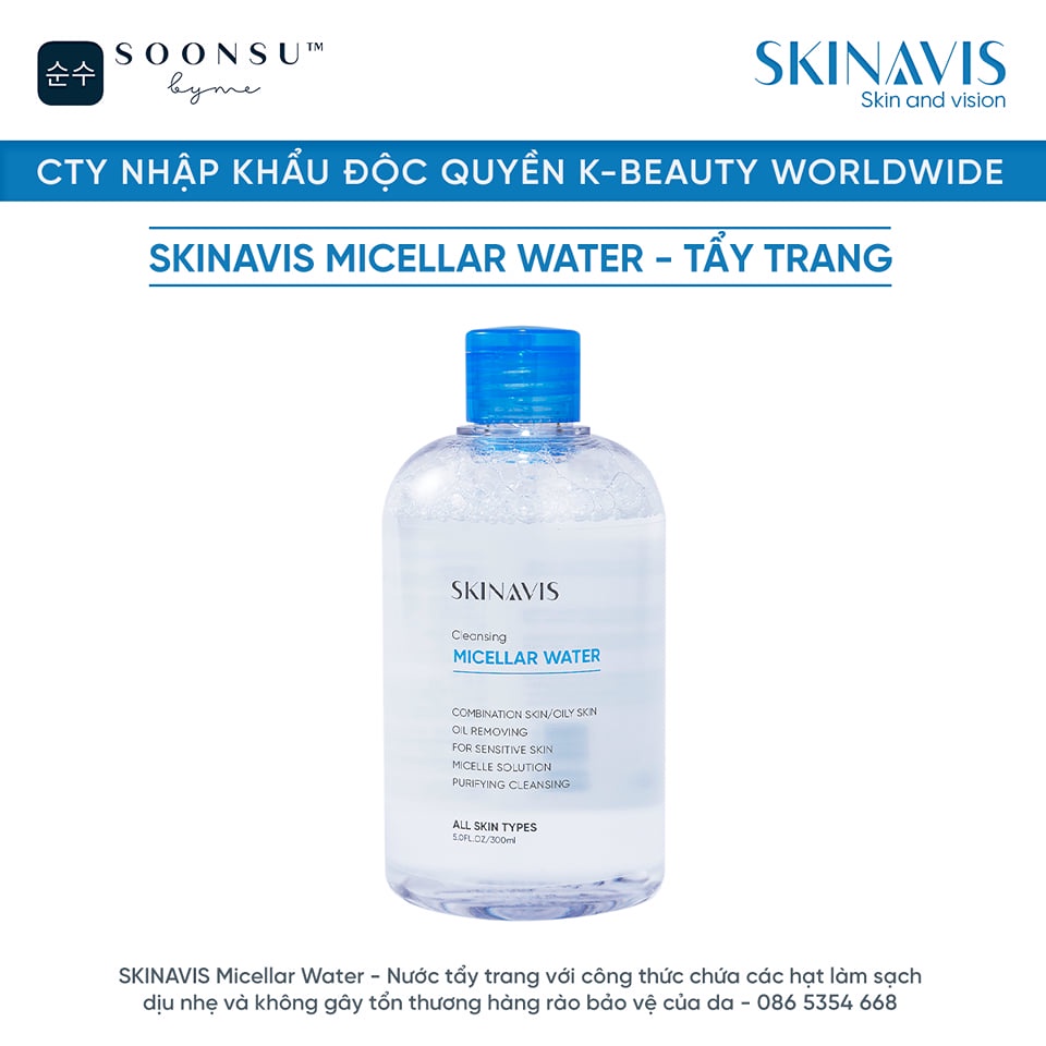 Nước Tẩy Trang Làm Sạch Sâu Skinavis Micellar Water